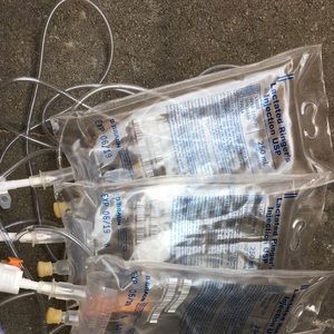 250ml used iv bags 3 pcs